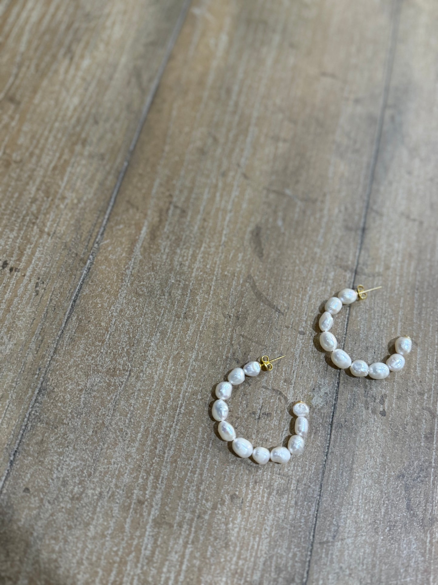 Bridget Pearl Hoops