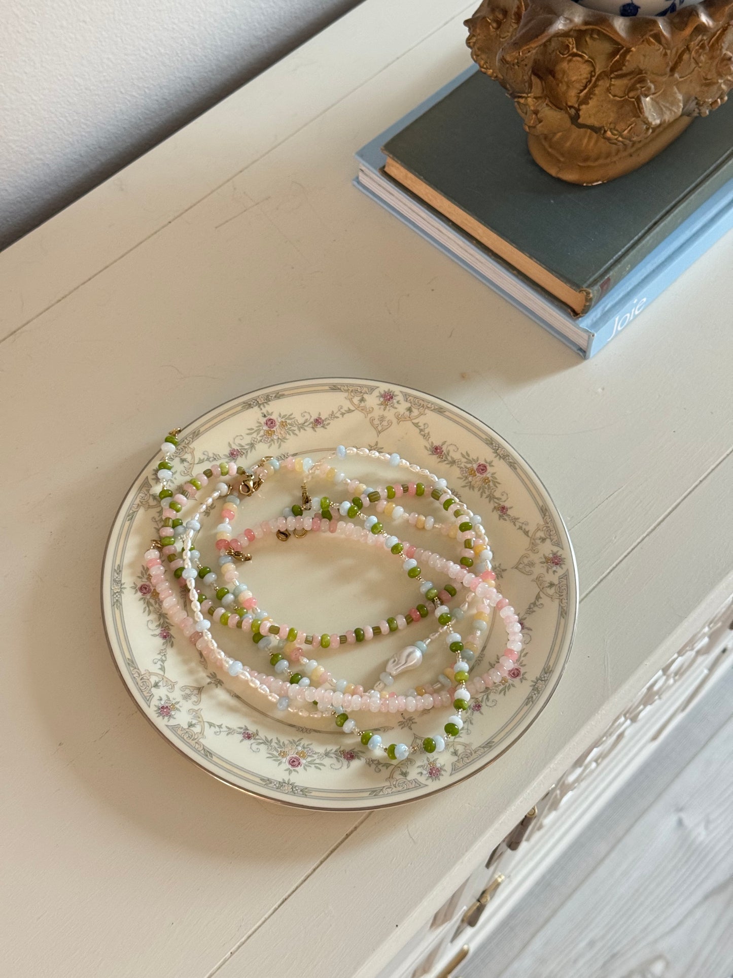 Melon Crush Beaded Necklace