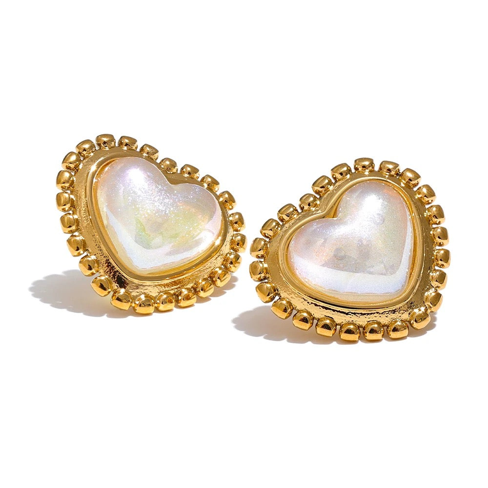 Holly Heart Earrings