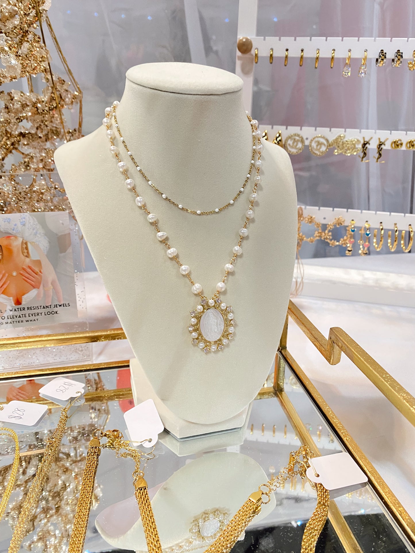 Our Lady Of Guadalupe Necklace - Pearl