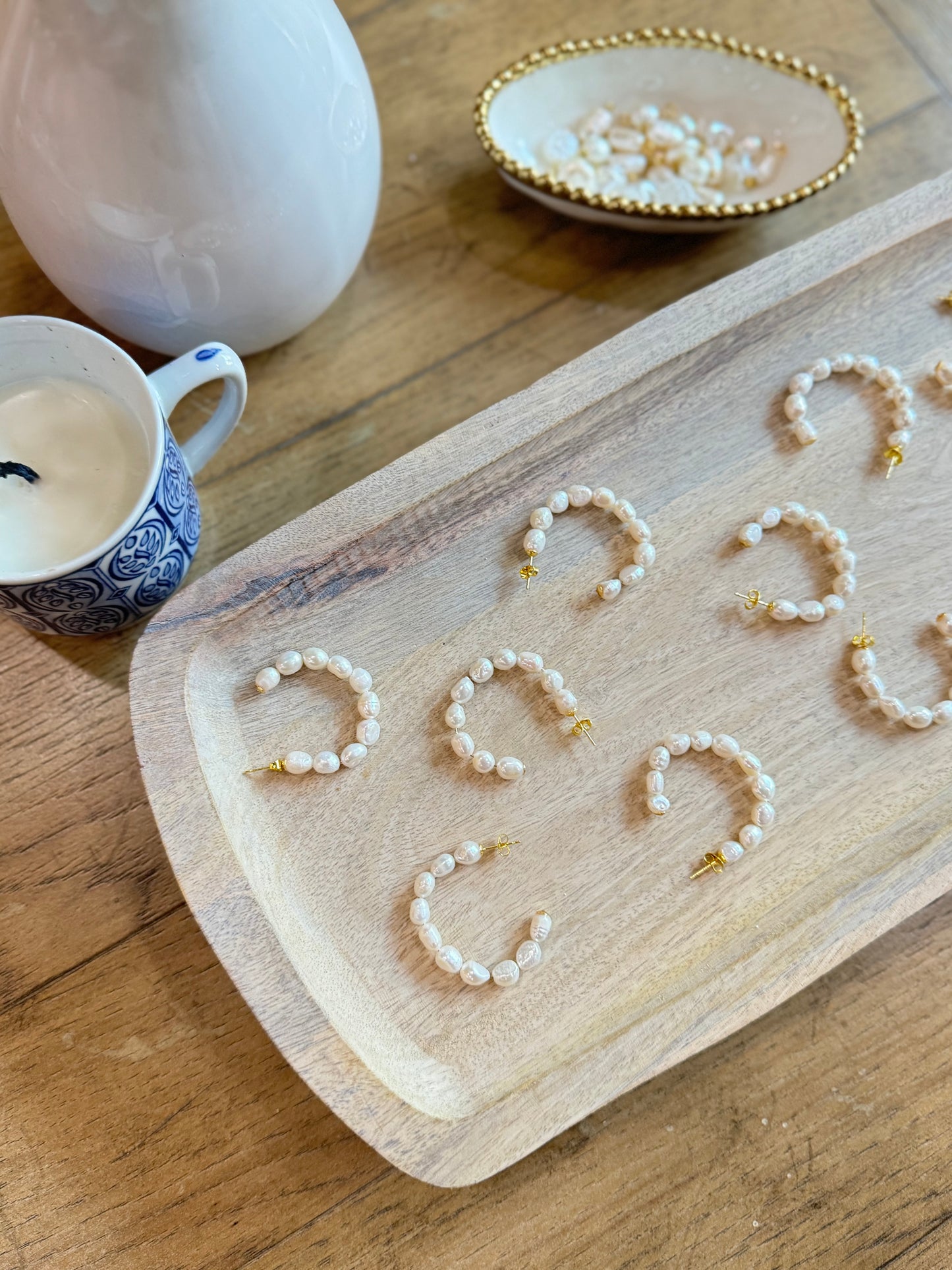 Bridget Pearl Hoops