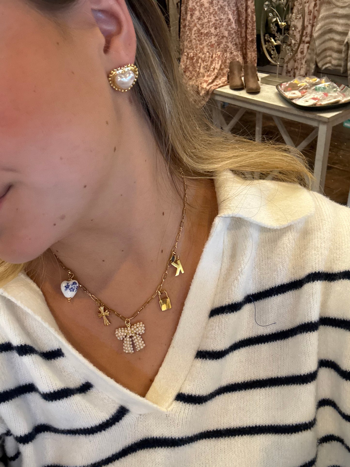 Holly Heart Earrings