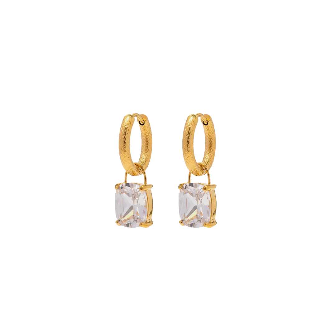 Delicate Diamond Drop Huggies