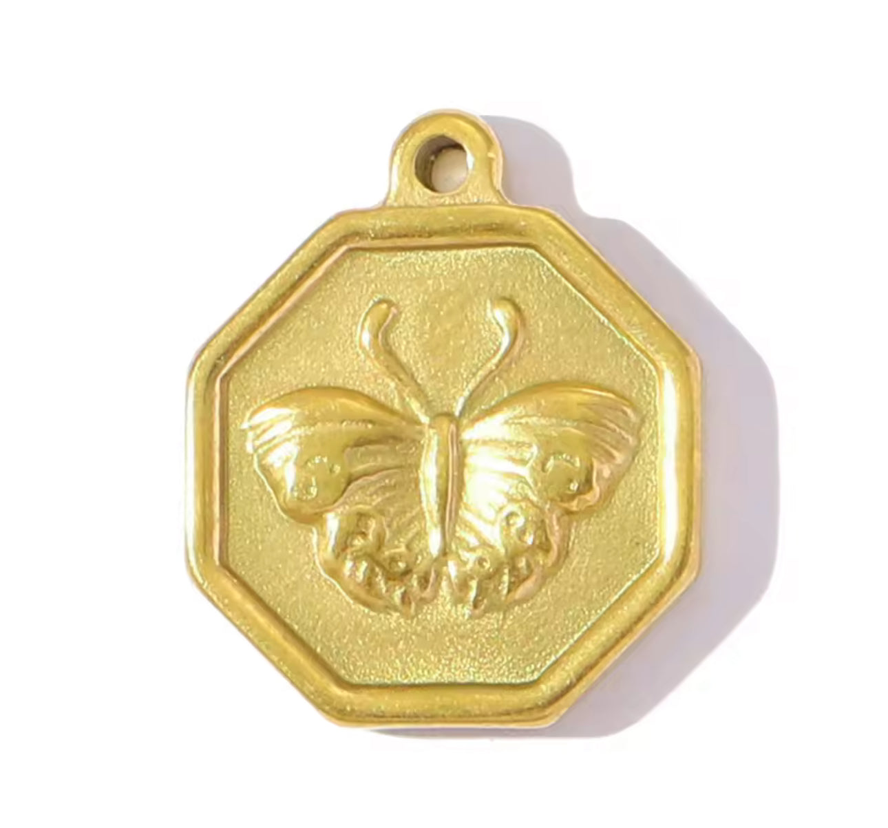 Engraved Butterfly Charm
