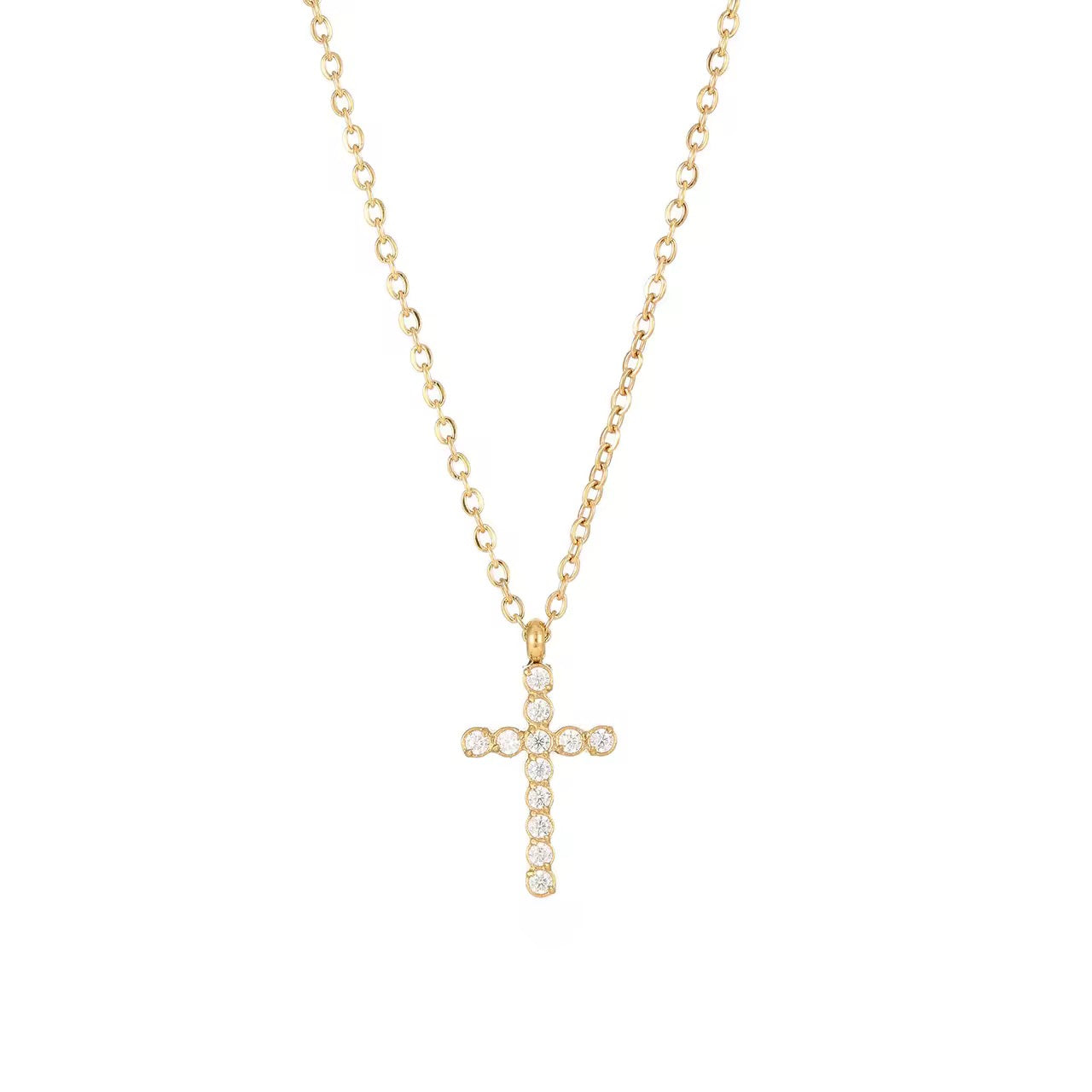 Pave' Cross Necklace