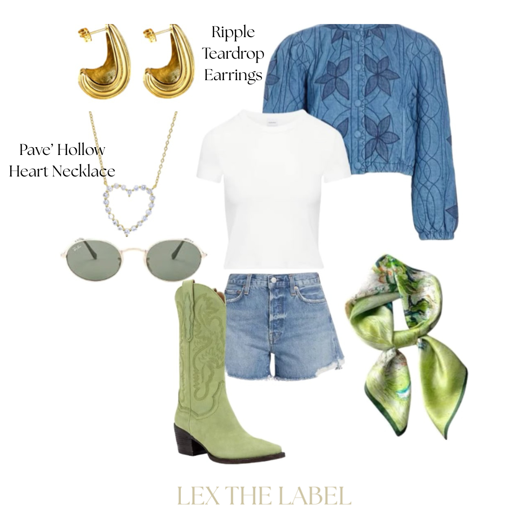 Pave' Hollow Heart Necklace