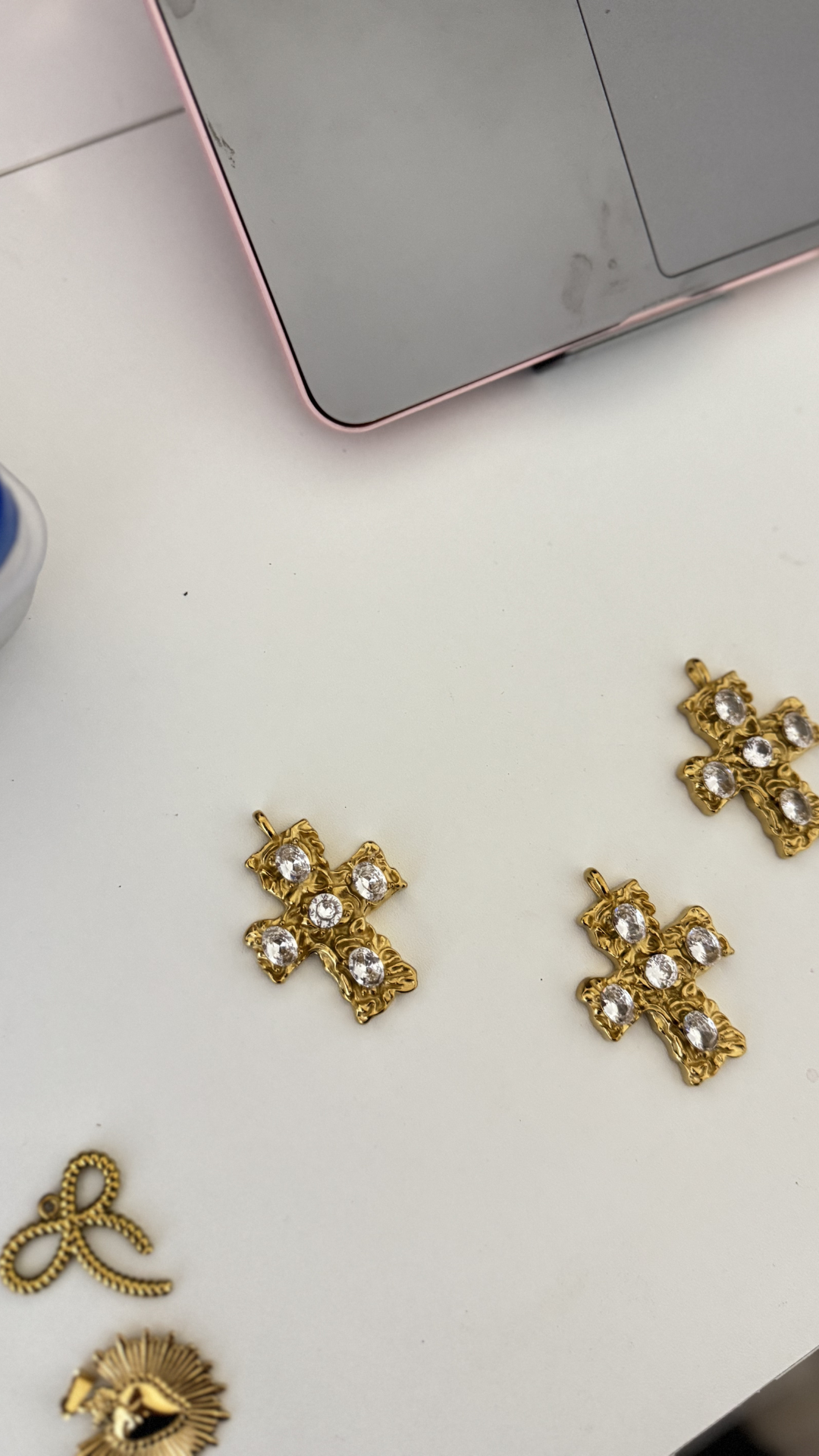 XL Vintage Cross Charm