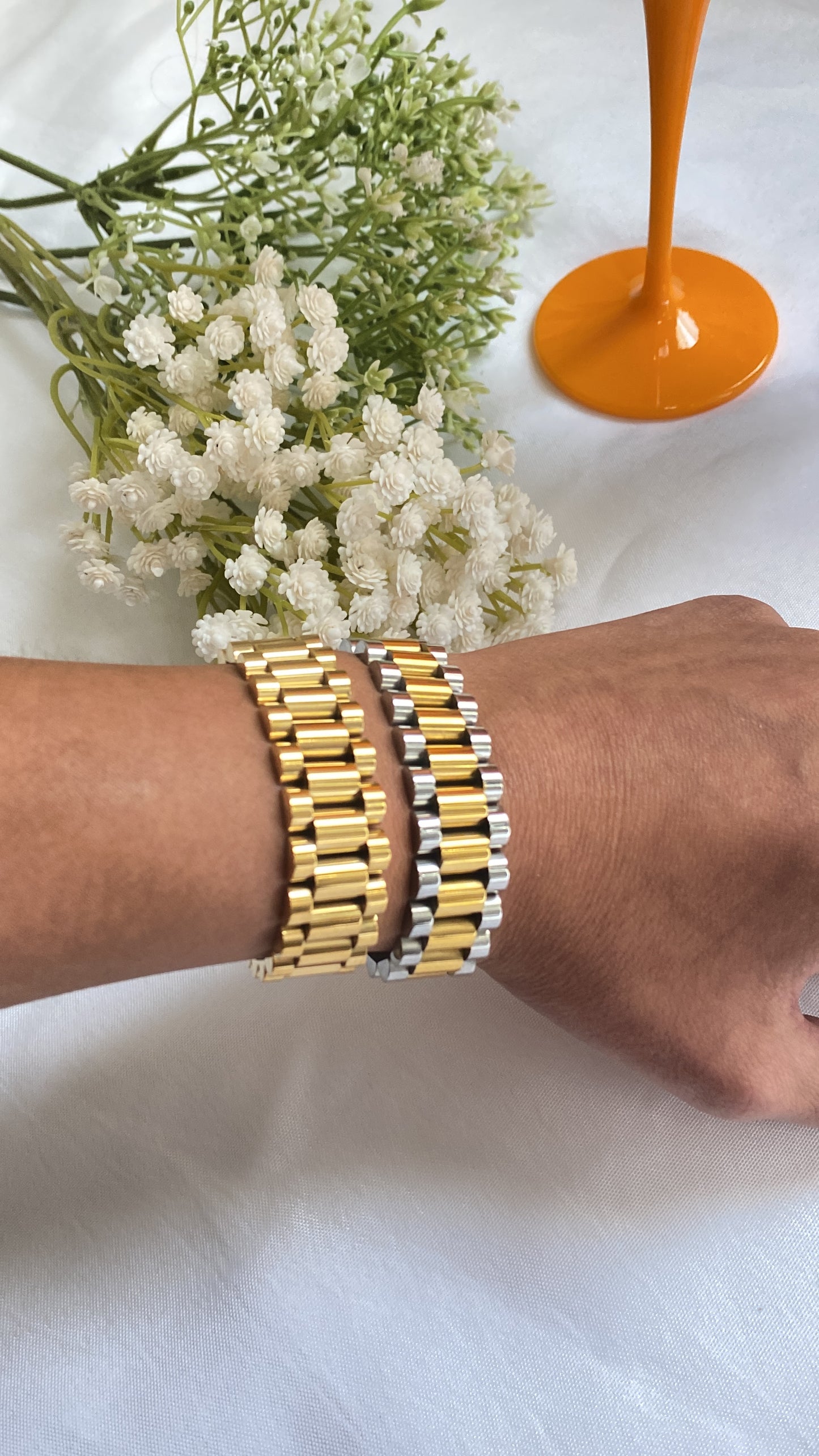 Gold Watch Band Bracelet
