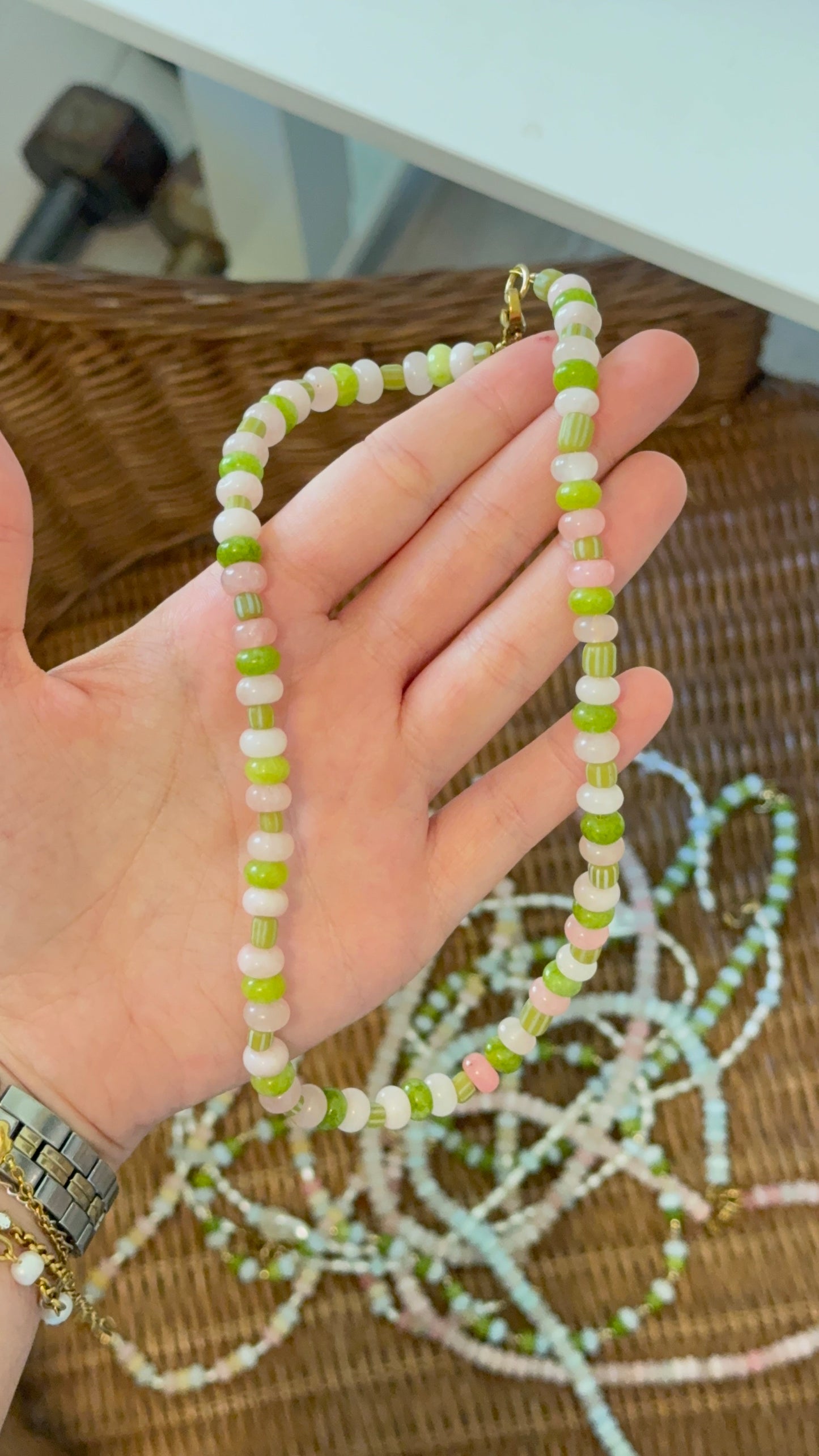 Melon Crush Beaded Necklace