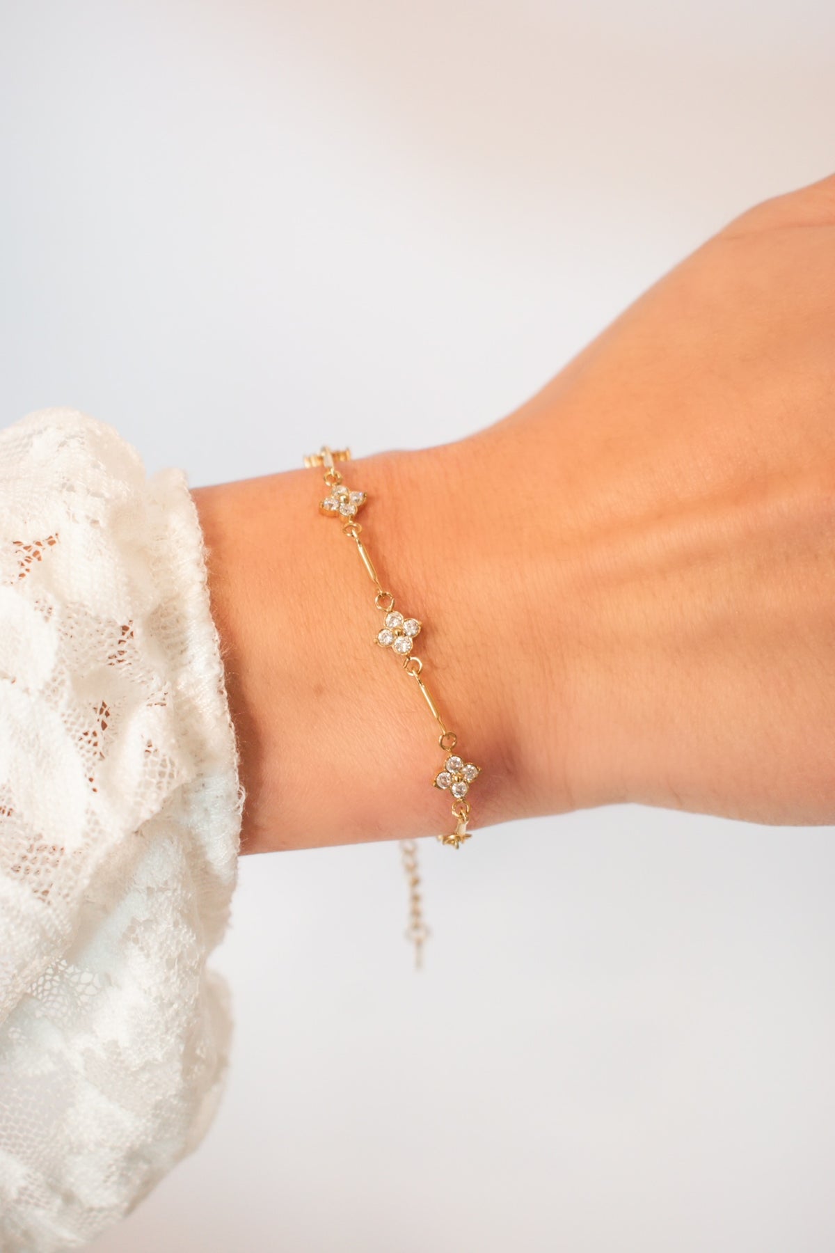 Pave' Clover Bracelet