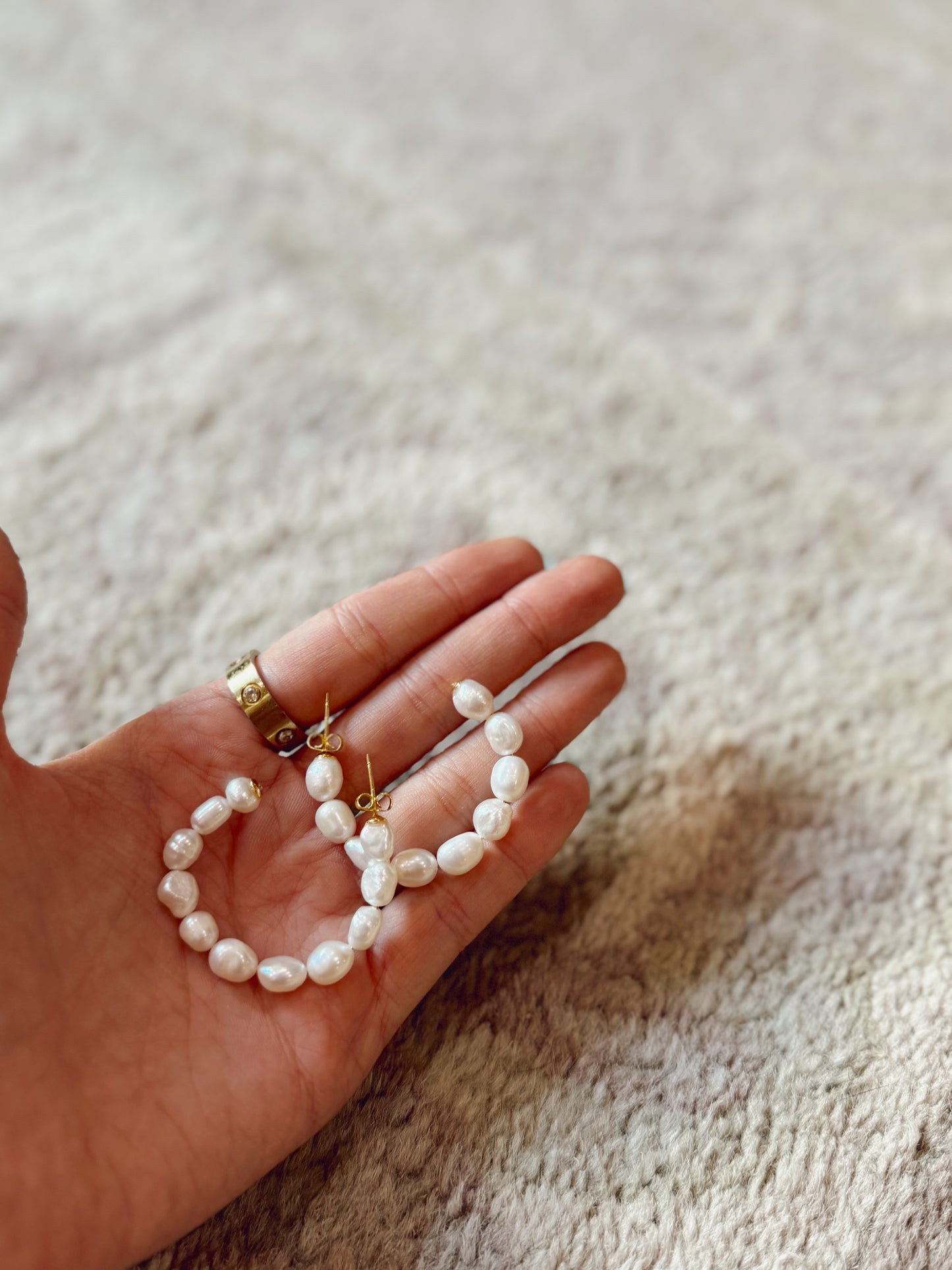 Bridget Pearl Hoops