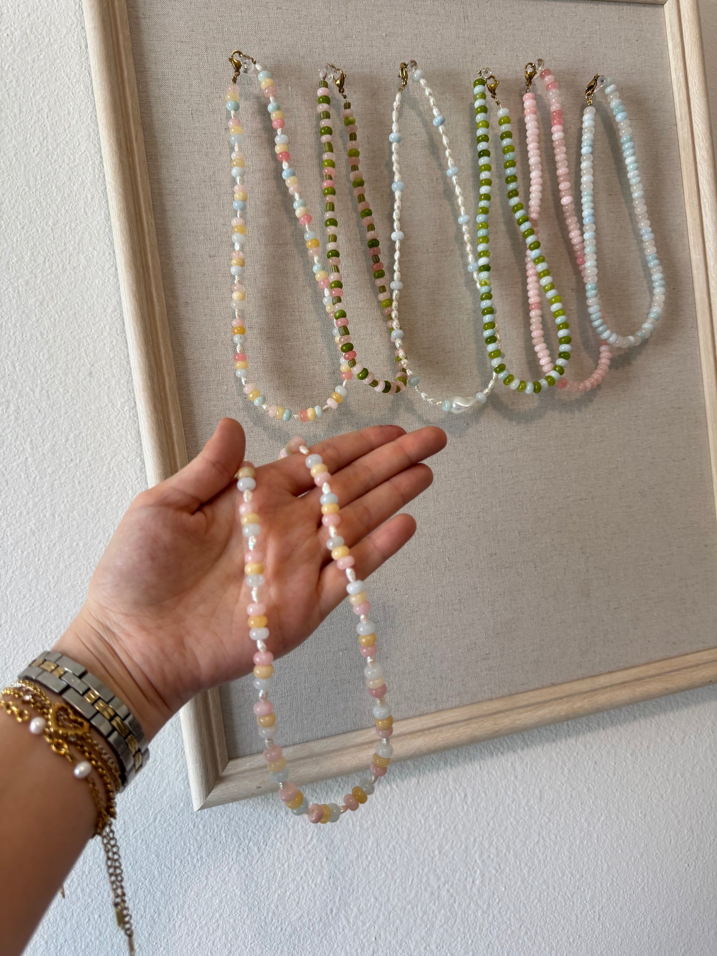 Pink Lemonade Beaded Necklace