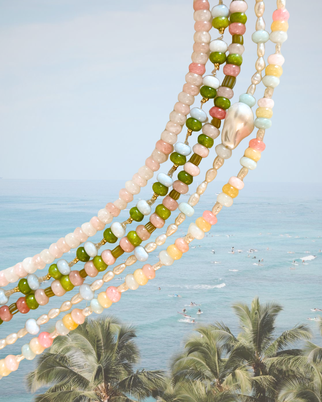 Pink Lemonade Beaded Necklace