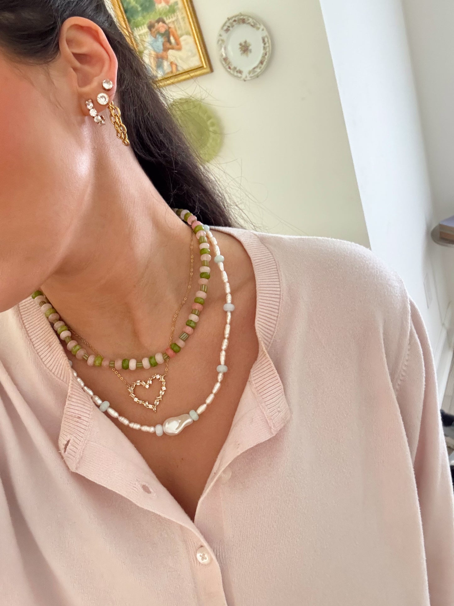 Melon Crush Beaded Necklace