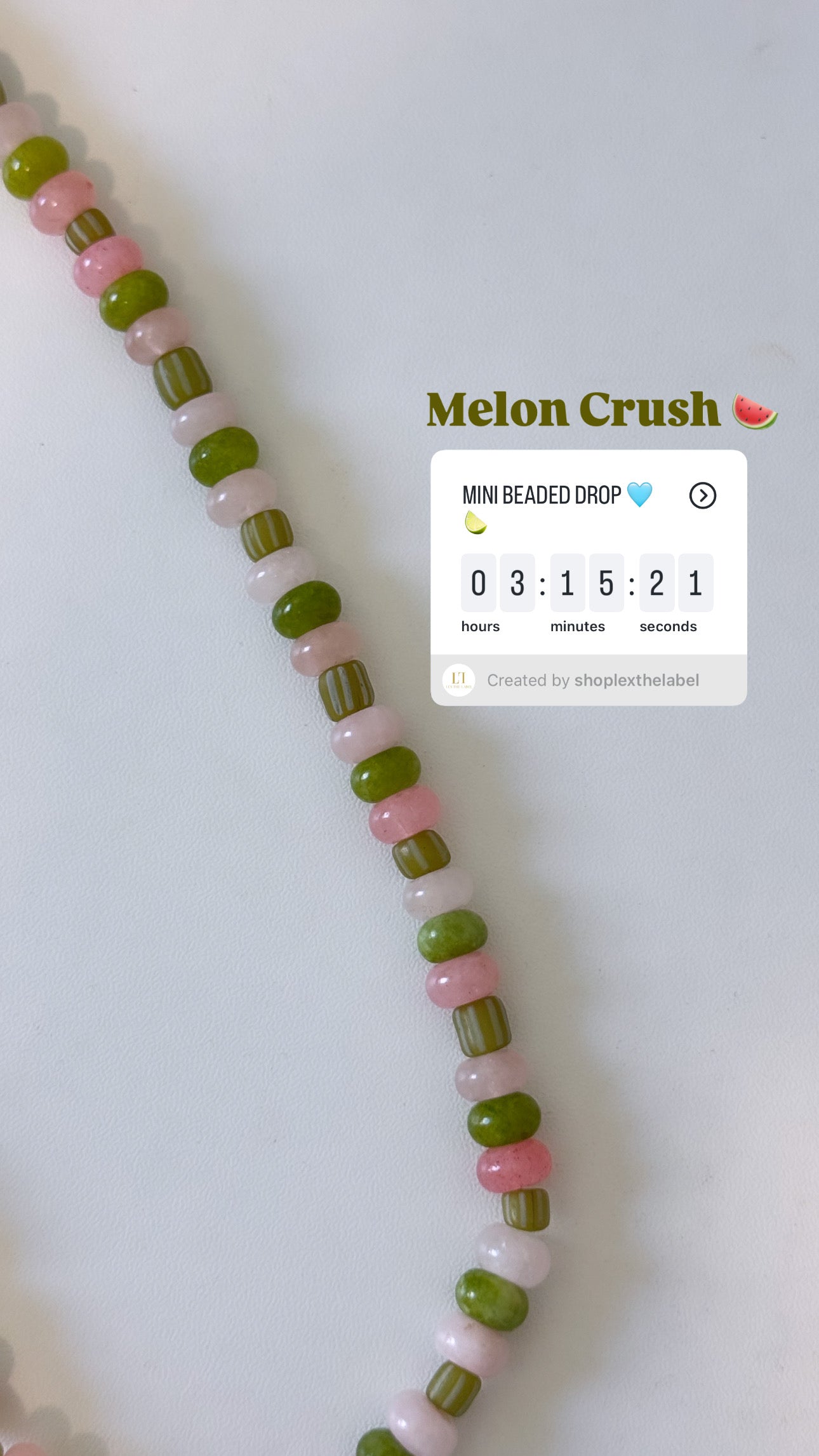 Melon Crush Beaded Necklace