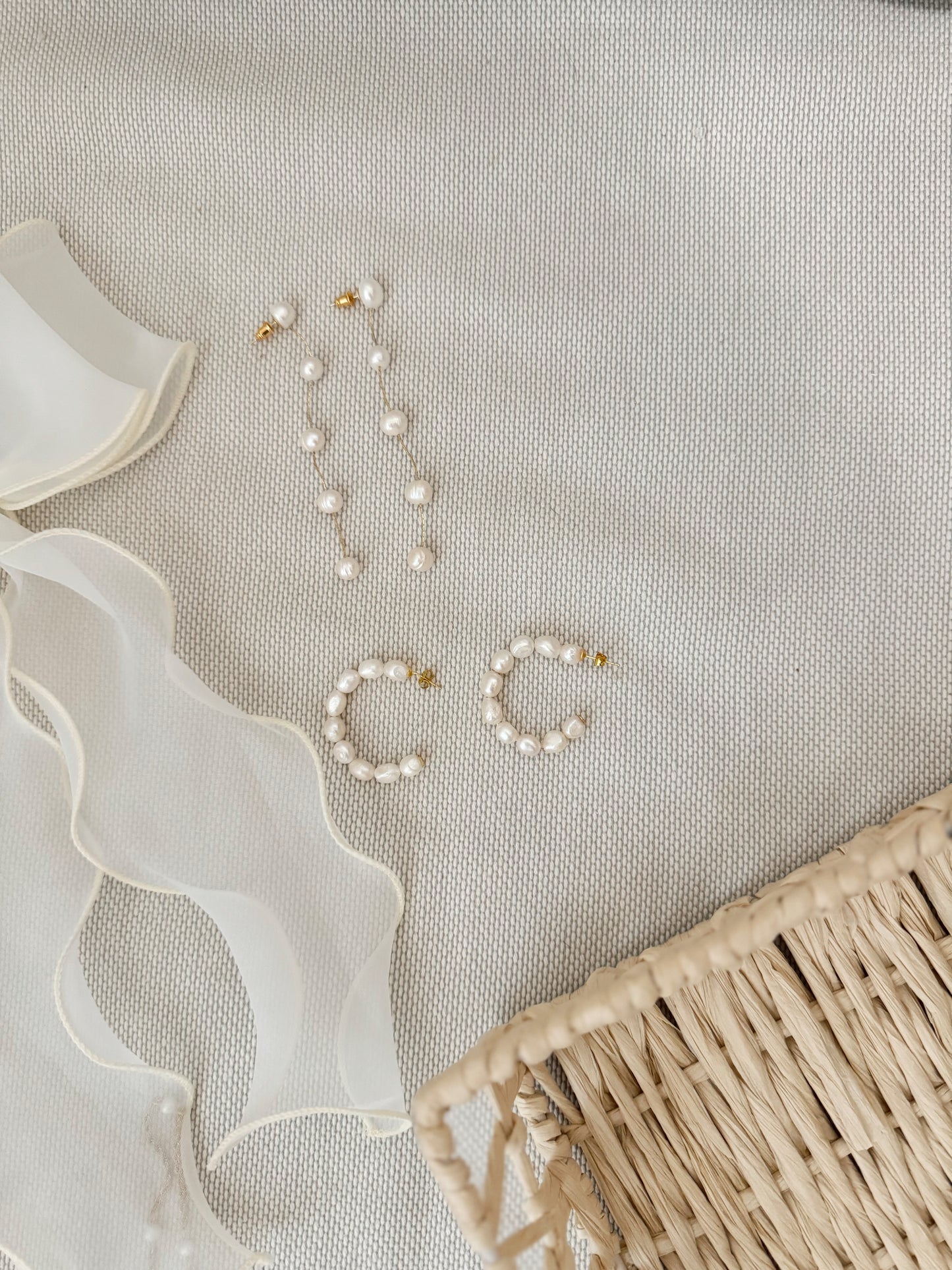 Bridget Pearl Hoops