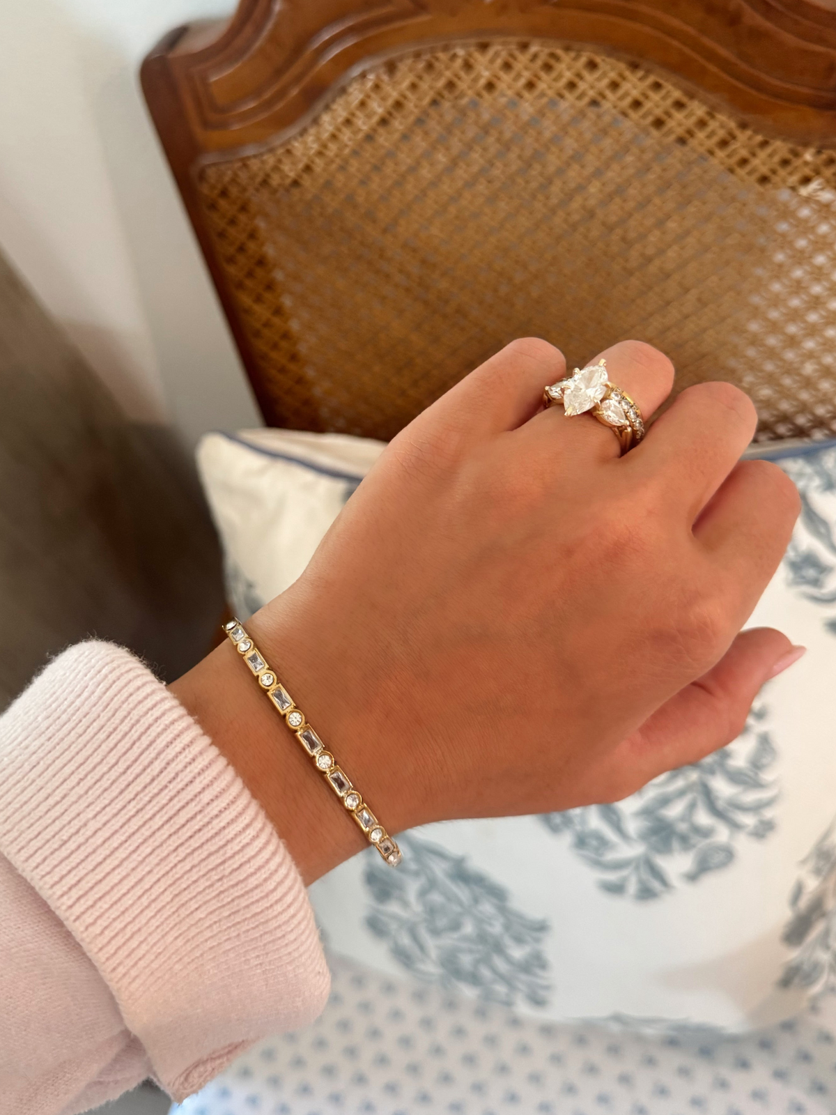 Hazel CZ Bezel Bangle