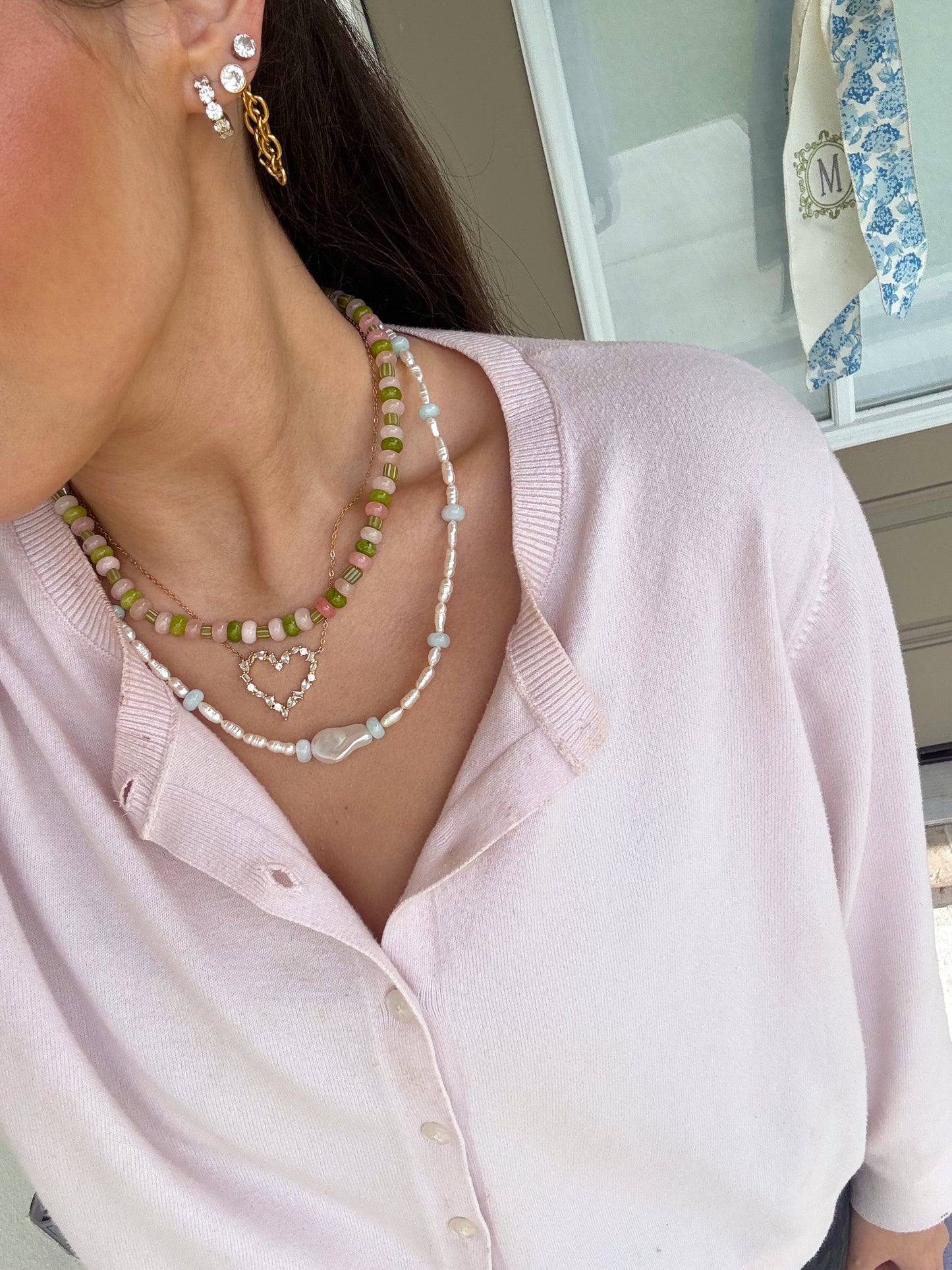 Melon Crush Beaded Necklace