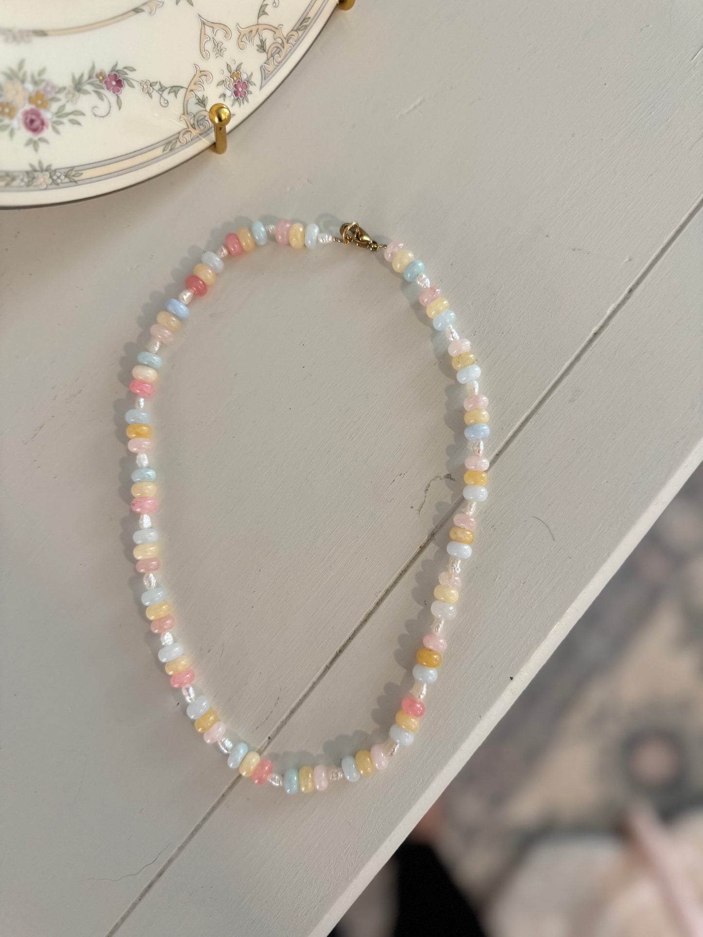 Pink Lemonade Beaded Necklace
