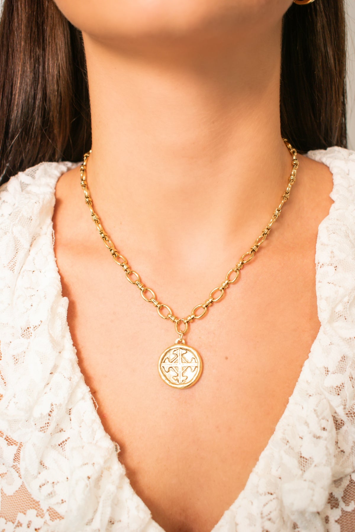 Serenity Prayer / Cross Necklace