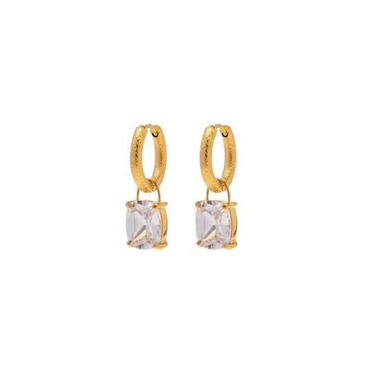 Delicate Diamond Drop Huggies