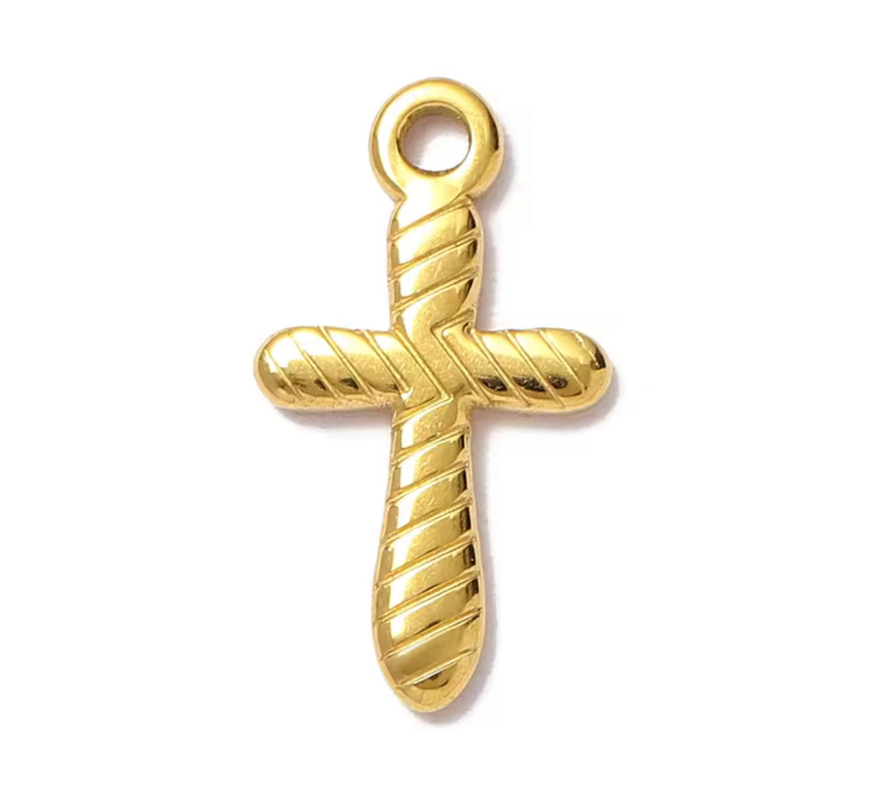 Textured Cross Charm