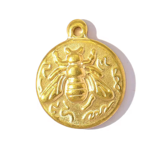Bee Round Charm