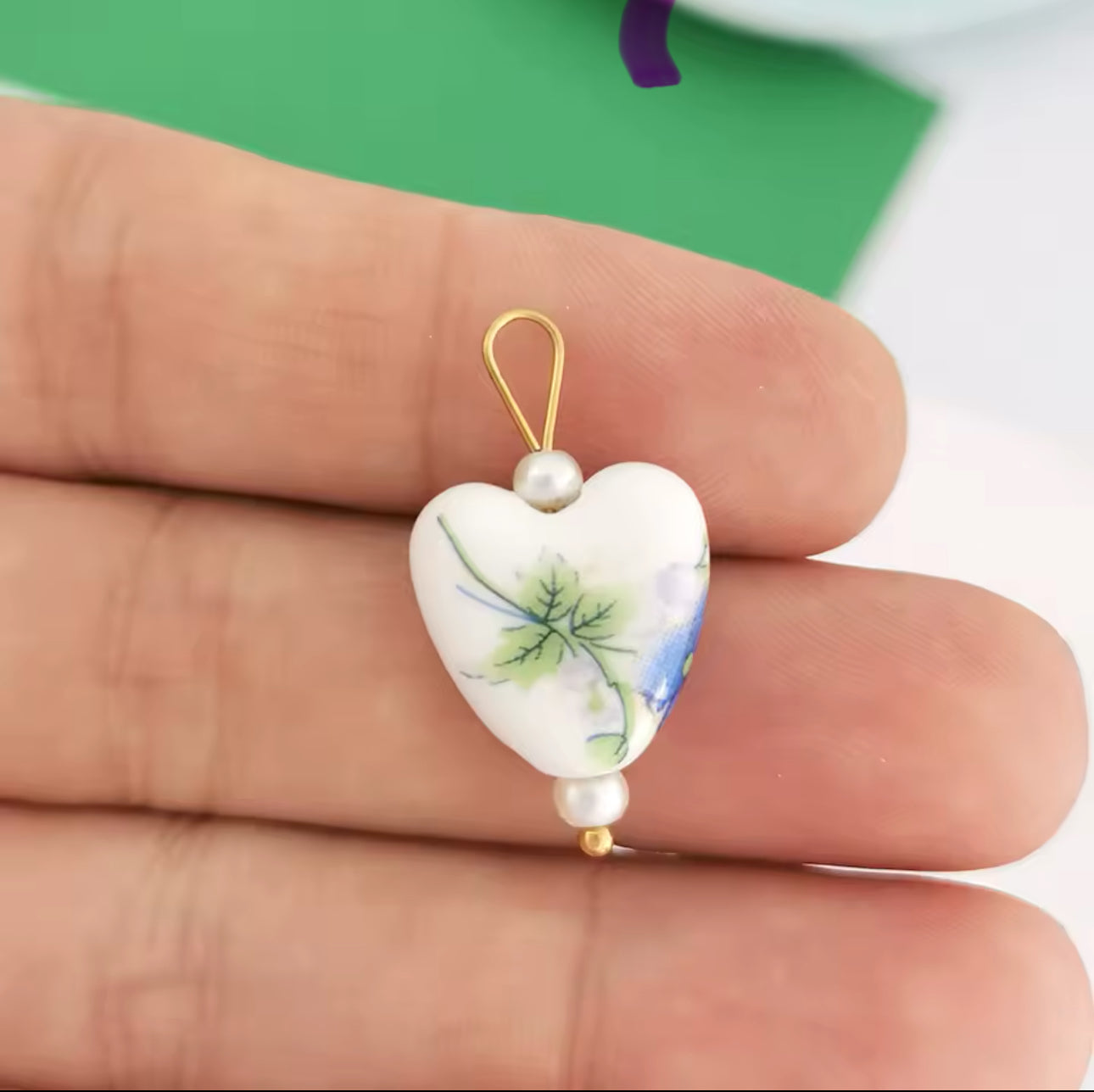 Santorini Heart Charm