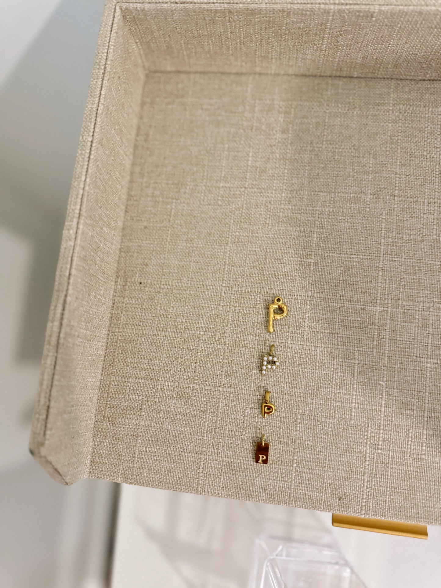 Mini Bubble Initial Charm