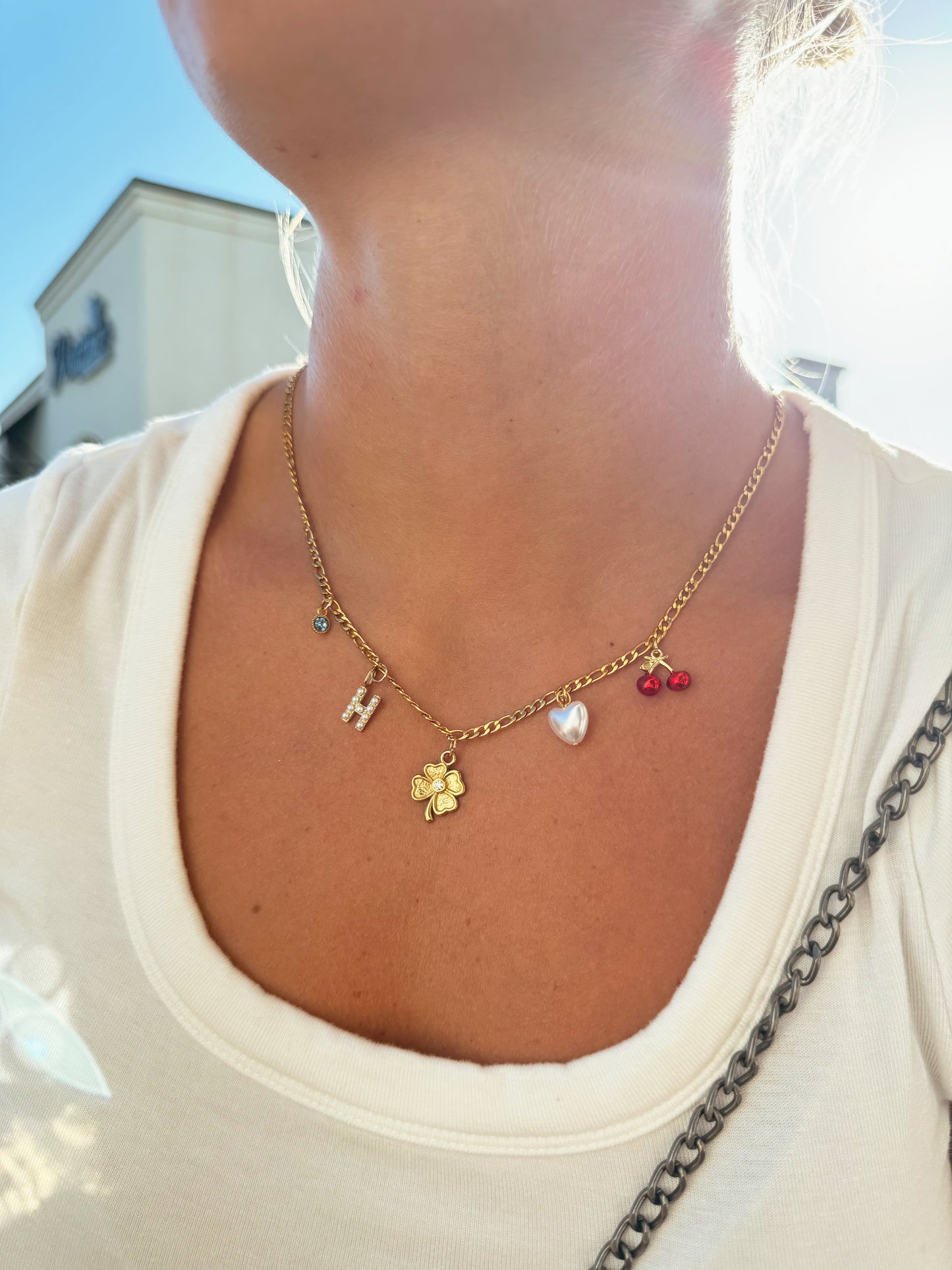 Pearl Initial Charm