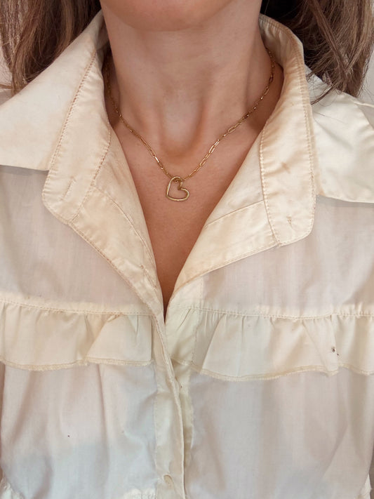 Little Lover Necklace - Paperclip Chain