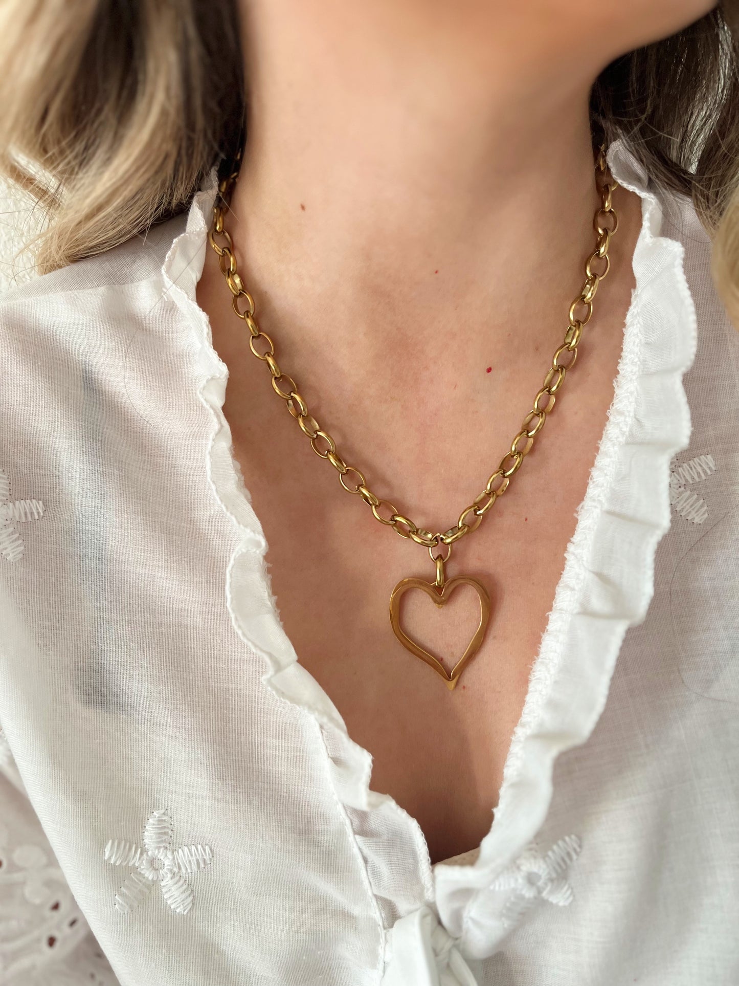 Open Heart Necklace