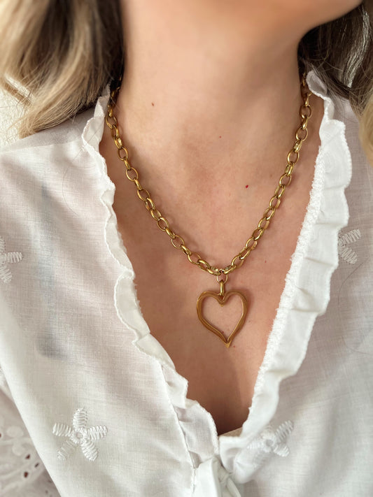 Open Heart Necklace