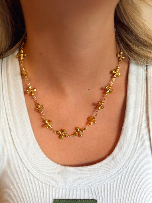 Hammered Cross Necklace