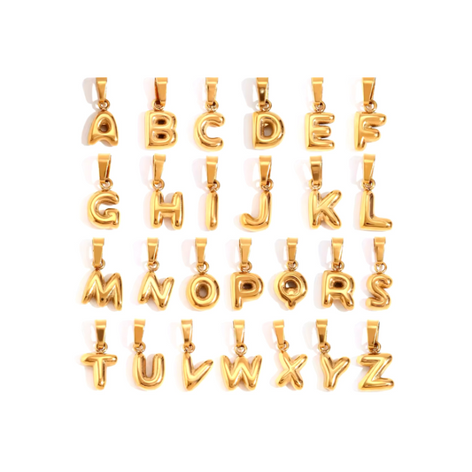 Mini Bubble Initial Charm