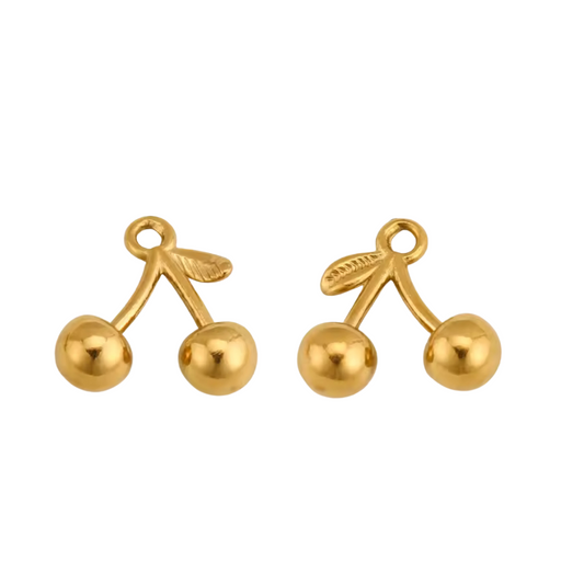 Gold Cherry Charm