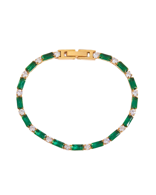 Emerald CZ Tennis Bracelet